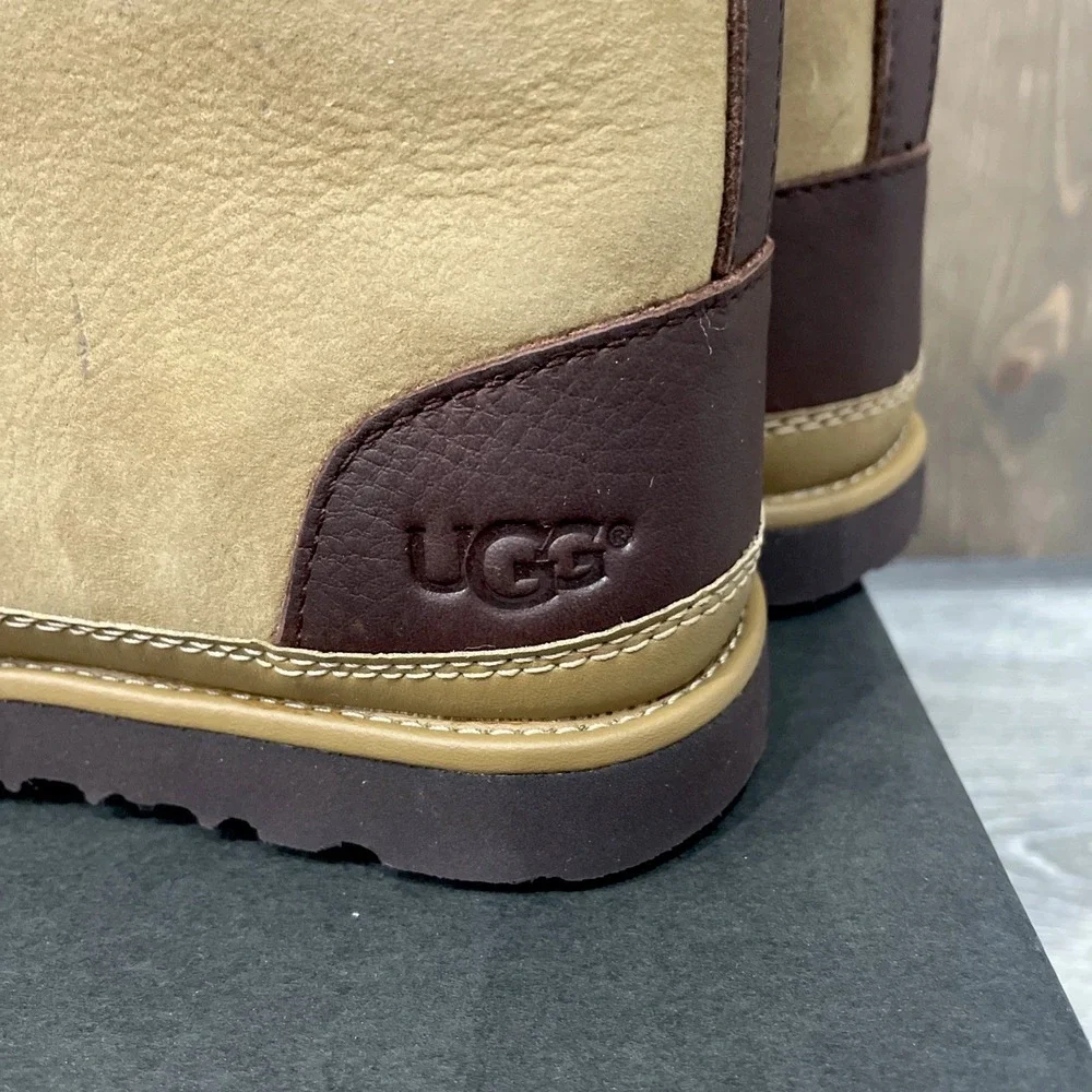 UGG Harkley Desert Sand Waterproof Leather Boots Shoes Men's Size 5/ Women's 6.5